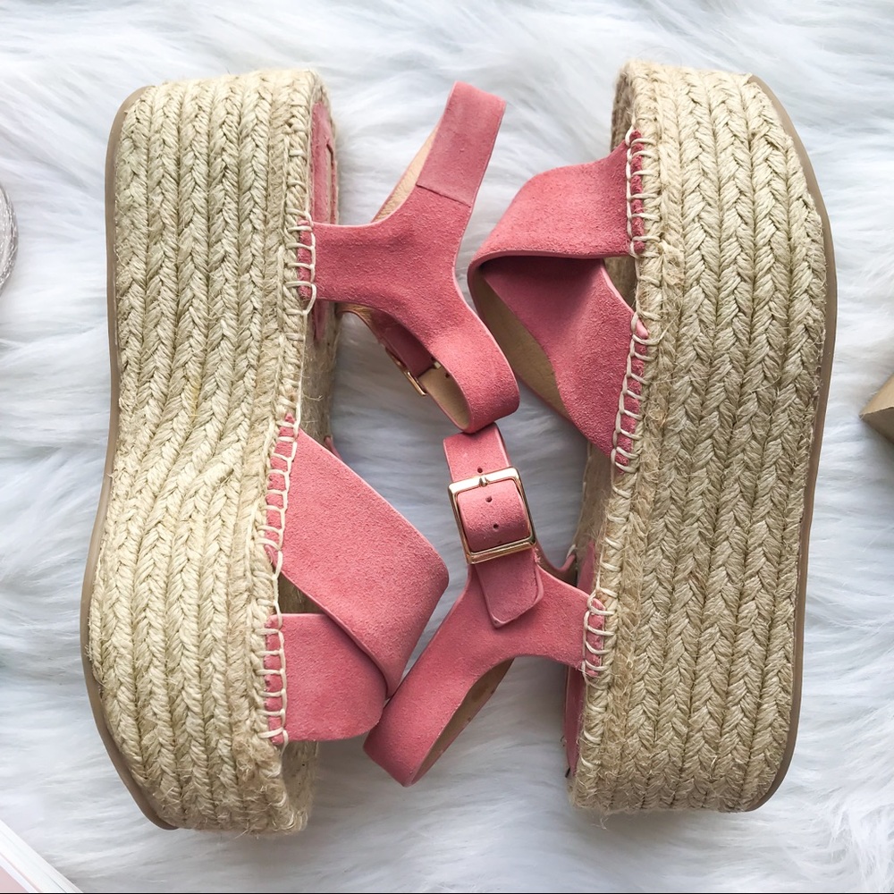 TOPSHOP Wolf Platform Espadrilles Flatform Pink 38 - Picture 6 of 7
